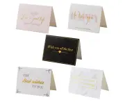 Thank You Cards Set with Envelopes - blank white inside - Bulk pack of notes perfect for baby shower wedding birthday party