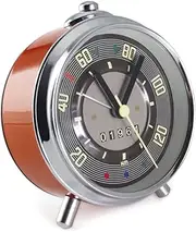 BRISA VW Collection - Volkswagen Bus T1 Camper Van Kombi Alarm Clock in Speedometer Design in Gift Tin, Gift Idea for VW Fans (Red)