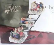 3-tier Snowmen Glass Holiday Candle Holder Unique Holiday Time