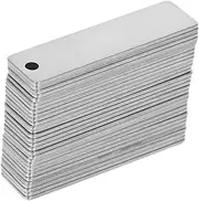 Hohopeti 30pcs Engraving Rectangle Tags - Stainless Steel Rectangle Blank Tags Metal Stamping Blanks Labels for Engraving Exhibitions Shops