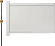 4ft H x 6ft W (1 Panel + 1 Post) No Dig WamBam Westport Fence Kit, White Vinyl Privacy Fence Panel, Easy DIY Installation Fence Panel Kit, Durable Outdoor Fence for Yard or Garden, BL19105