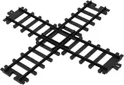 Yardwe Plastic Train Track Realistic Railroad Track Model for DIY Assembly Safe Rounded Edges Enhances Creativity and Hand Eye Coordination for Mini House Decor