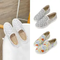 在飛比找momo購物網優惠-【FUFA Shoes 富發牌】可愛童趣印花懶人鞋-米/藍 