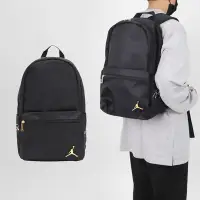 在飛比找Yahoo奇摩購物中心優惠-Nike 後背包 Jordan 黑 金 包包 雙肩背 書包 