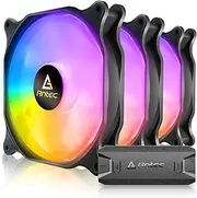 Antec RGB Fans, 140mm Fan, PC Case Fan,140mm Case Fan, 3-pin ARGB Connector, 3 Packs