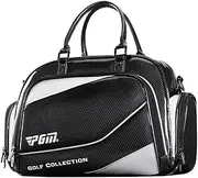 Golf Clothing Bag Waterproof Sports Handbag Separate Shoe Storage Area (Black)