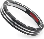 QASULER Motorcycle Speedometer Gauge Bezel Trim Ring, for Harley, Sportster XL883 XL1200 Dyna Street Bob Low Rider Models 84.5mm Universal Motorcycle Speedometer Trim Ring