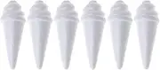 CALLARON 6pcs White Foam Ice Cream Cones Ice Cream Cone White Blank Foam Kids DIY Foams Ice Cream Decor Ice Cream Prop DIY Kits Foams Ice Cream Model Toys Fondant Molds Crafts Cake Window