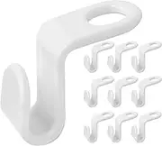 Bakecat Clothes Hanger Connector Hooks, 20 Pcs Coat Hanger Hooks Super Space Saving for Closet, White