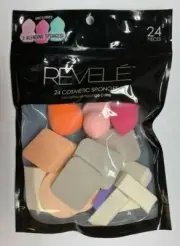 REVELE 24 Cosmetic Sponges Including 3 Blending Sponges!