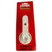 Vintage Pyrex Accessories Measuring Spoon Set of 4 Spoons New on Card 1994