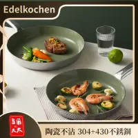 在飛比找蝦皮購物優惠-首爾太太♥ Edelkochen 不沾鍋平底鍋 橄欖綠 陶瓷