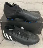 Adidas GW2360 Predator Edge.3 FG Unisex Soccer Cleats Core Black Blue US Size 2
