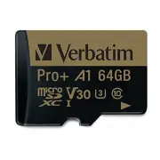 Verbatim PRO Plus 64 GB Class 10/UHS-I (U3) microSDXC - 1 Pack (70002_2)