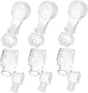 HEATSHAKING 6Pcs Transparent Wine Decanter Elegant Whisky Bottle for Weddings and Festive Occasions Stylish Wine Bottles for Enhanced Tasting Experience Portable Liquor