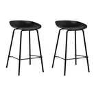 Artiss 2 x Kitchen Bar Stools Counter Chairs Set Metal Black Stool Barstools
