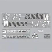 Mongoose - 1987 Lil' QT decal set - old school bmx