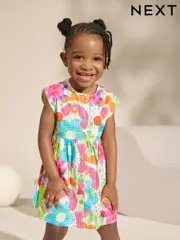 Rainbow Doodle Button Through Summer Dress (3mths-10yrs) (AC9262) | $24 - $31