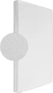 ThrivyHero Mini Crib Mattress, 2-Stage Dual Firmness with High Density Support Foam and Cooling Gel Memory Form, 38 x 24inch Mini Mattress for Crib with Ultra-Soft Jacquard Cover, Washable, White