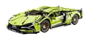 New Building Blocks Kit- Revuelto Green & Black Sports Car