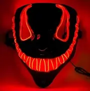 Venom LED Halloween Mask, LED Light up Mask Cosplay, Glowing in The Dark Mask Costume 3 Lighting Modes, Halloween Face Masks for Men Women