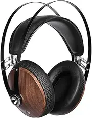 Meze 99 Classics Walnut Silver | Wired Over-Ear Headphones with Mic and Self Adjustable Headband | Classic Wooden Closed-Back Headset for Audiophiles