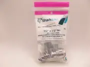 SHARKBITE 24946 1/2" PTC X 1/2" MIP CHROME-P BRASS QUARTER-TURN ANGLE STOP VALVE