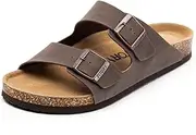 [FITORY] Mens Flip Flops,Leather Thong Sandals with Arch Support Lightweight Beach Slippers