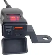 Phone Charger for Motorcycle - Waterproof USB Fast Charger - Fast Charging Smartphone Charging Port, Scooter Charging Tool for Phone, Tablet, GPS