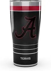 Tervis Traveler Alabama Crimson Tide - Night Game Triple Walled Insulated Tumbler Travel Cup Keeps Drinks Cold & Hot, 20oz, Stainless Steel