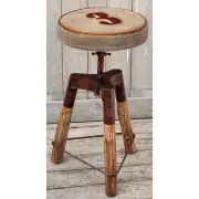 Roy Industrial Rustic Wind-Up Kitchen Counter Bar stool