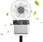 Small Handheld Fan - Pocket Portable Fan Handheld - USB Rechargeable, 3 Speed Wind, Ambient Lighting Transparent Cool Gadgets Powerful, Travel Accessories