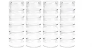 4 Set 6 Layer Clear Stackable Round Plastic Containers - Small Bead Storage Jars With Lids