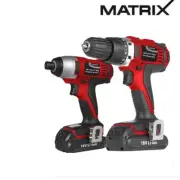 CORDLESS 18V MATRIX DRILL IMPACT DRIVER COMBO LI-ION SCREWDRIVER 2 BATTERIES