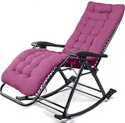 Chair, 330 Lbs Capacity Outdoor Recliner, Patio Recliner Folding Reclining for Garden Beach Pool,Purple