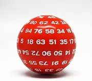 100 Sides Polyhedral Dice D100 Multi Sided Dices for Board Games, Parties, RPG, MTG, Teaching Projects(50 mm)