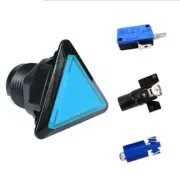 New 39*39*39mm Triangle Arcade Push Buttons Illumilated LED Light w/ Microswitch
