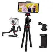 Phone Tripod 360 Degree Rotation Flexible Octopus Travel Tripod for Black