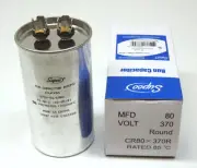 Air Conditioning HVAC Round Fan Motor Run Capacitor 80 MFD 370 Volts
