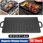 Non-stick Griddle Plate Pan Cast Iron Steak Flat Grill Camping BBQ Skillet RXD