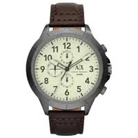 在飛比找PChome24h購物優惠-A│X Armani Exchange 時刻終戰三眼計時腕錶