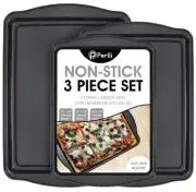 Cookie Sheets for Baking Non Stick Oven Pan Tray Baking Sheet 3-Piece Set (Sm...