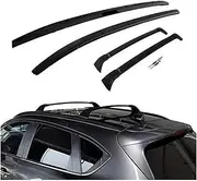 Roof Racks Compatible for Mazda CX-5 CX5 2017 2018 2019 2020 2021 2022 Top Roof Rack Rail Luggage Cross Bar Aluminum Alloy(Black Black)