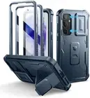 for Samsung Galaxy A55-5G Case, [2 Front Frame] [Built-in Slide Camera Cover & K