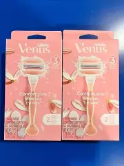 Gillette Venus ComfortGlide White Tea Women's Razor - 1 Handle + 2 Refil(2 Pack)