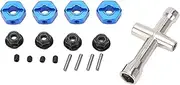 4PCS RC Car Metal 5mm Thick Wheel Hex Nut with Cross Sleeve for TRAXXAS Slash 4X4 2WD HUANQI 727 RC Car