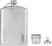 260ml Leakproof Titanium Flask Alcohol Whisky Wine Flask with Cup Set for Outdoor Camping Backpacking Travel Picnic