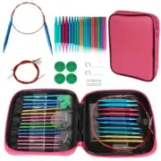26-Pc Interchangeable Crochet & Circular Knitting Needles Set