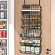 6-Tier Spice Rack Organizer w/ Door Hook Wall Mounted over the Door Spice Racks