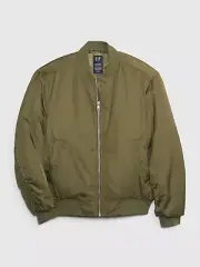 NWT Gap $128 Women's bomber jacket , Army Jacket Green, Sz Tall S